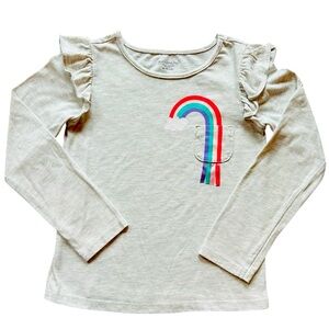 Long sleeves girl T shirt. Size M (5/6) Gray